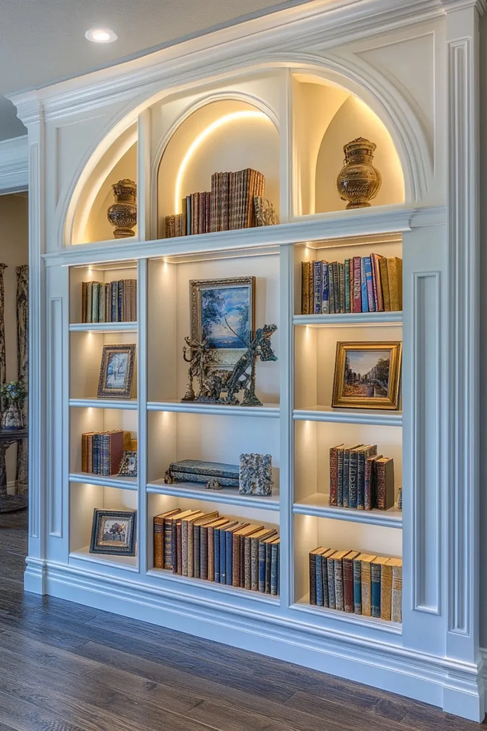 Built-in shelving