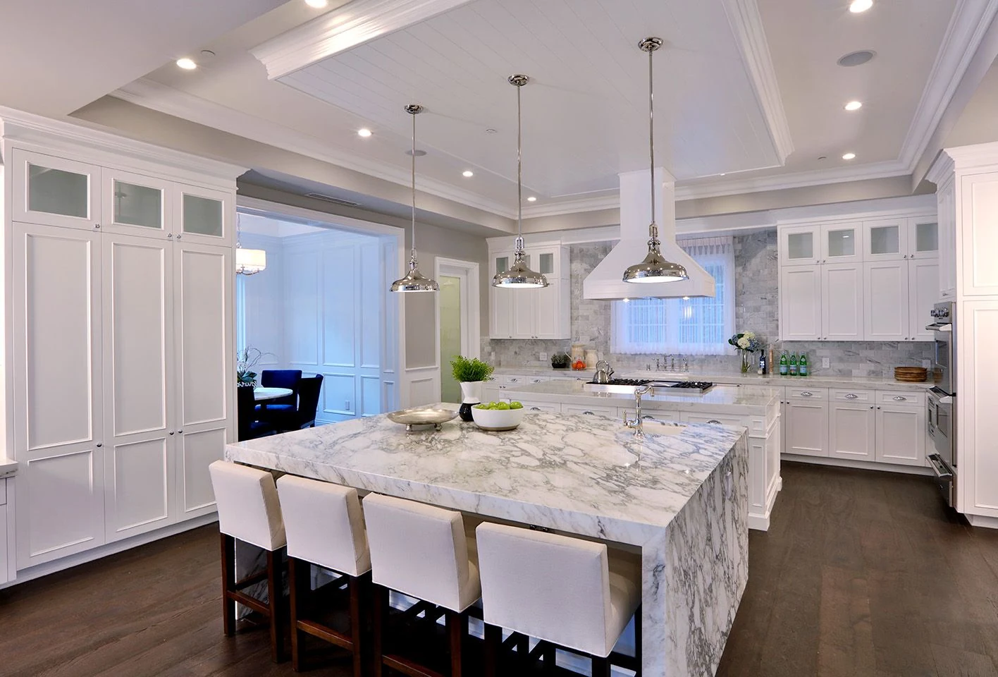 Custom double island kitchen, luxury home renovation New Jersey