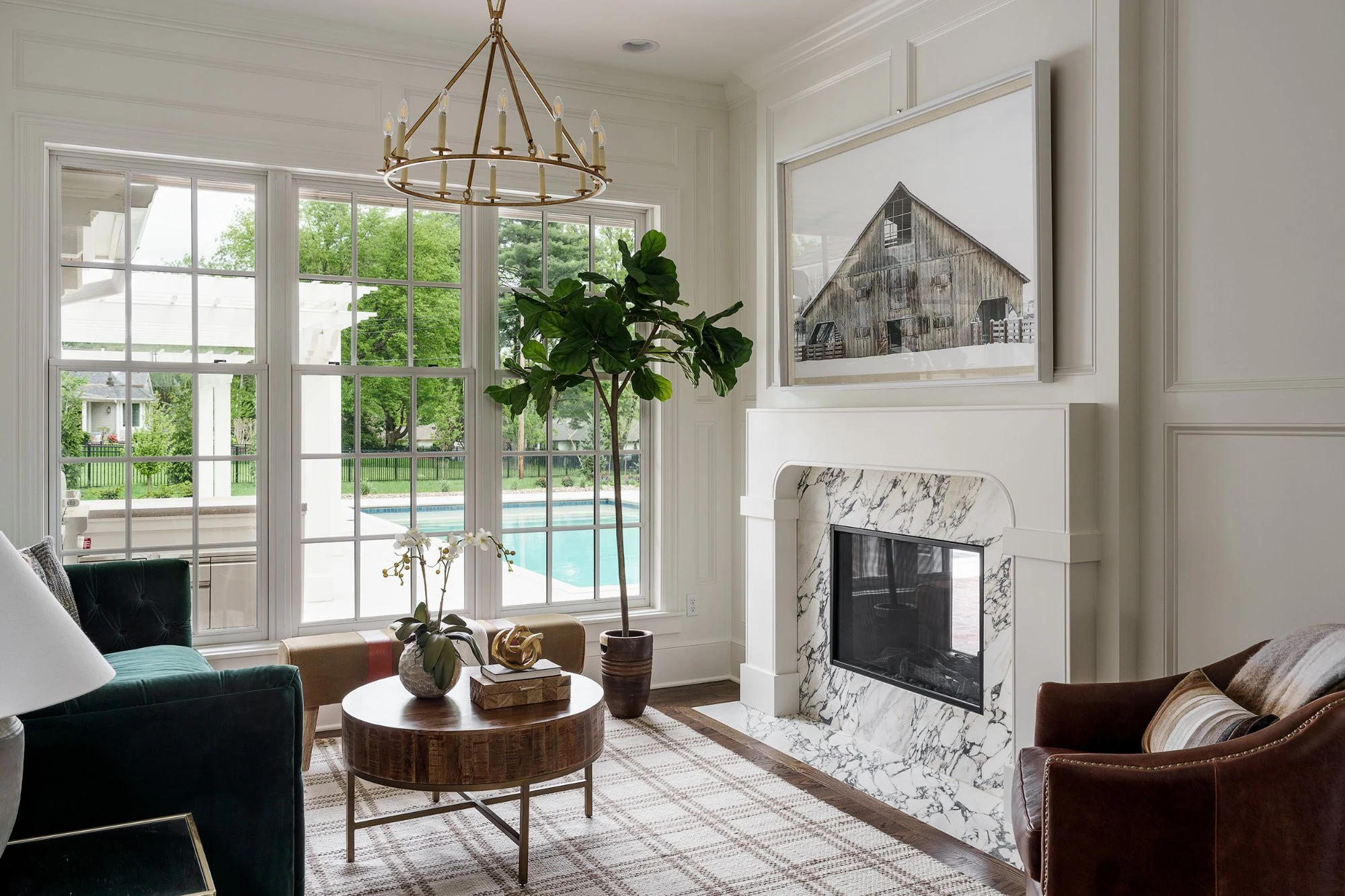 The Whitmore - rear elevation with resort pool, TGV Homes NJ
